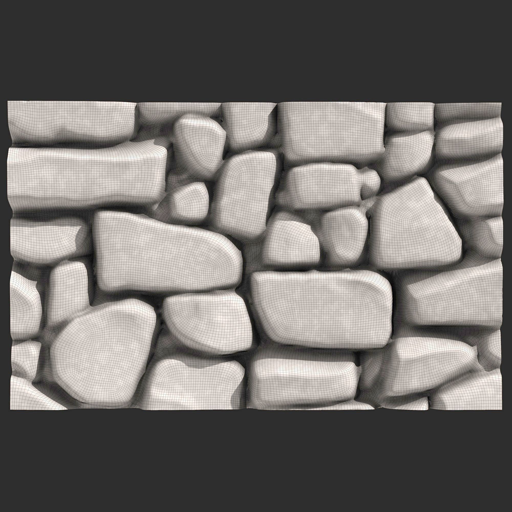 Stone Wall R25 3D print model_5