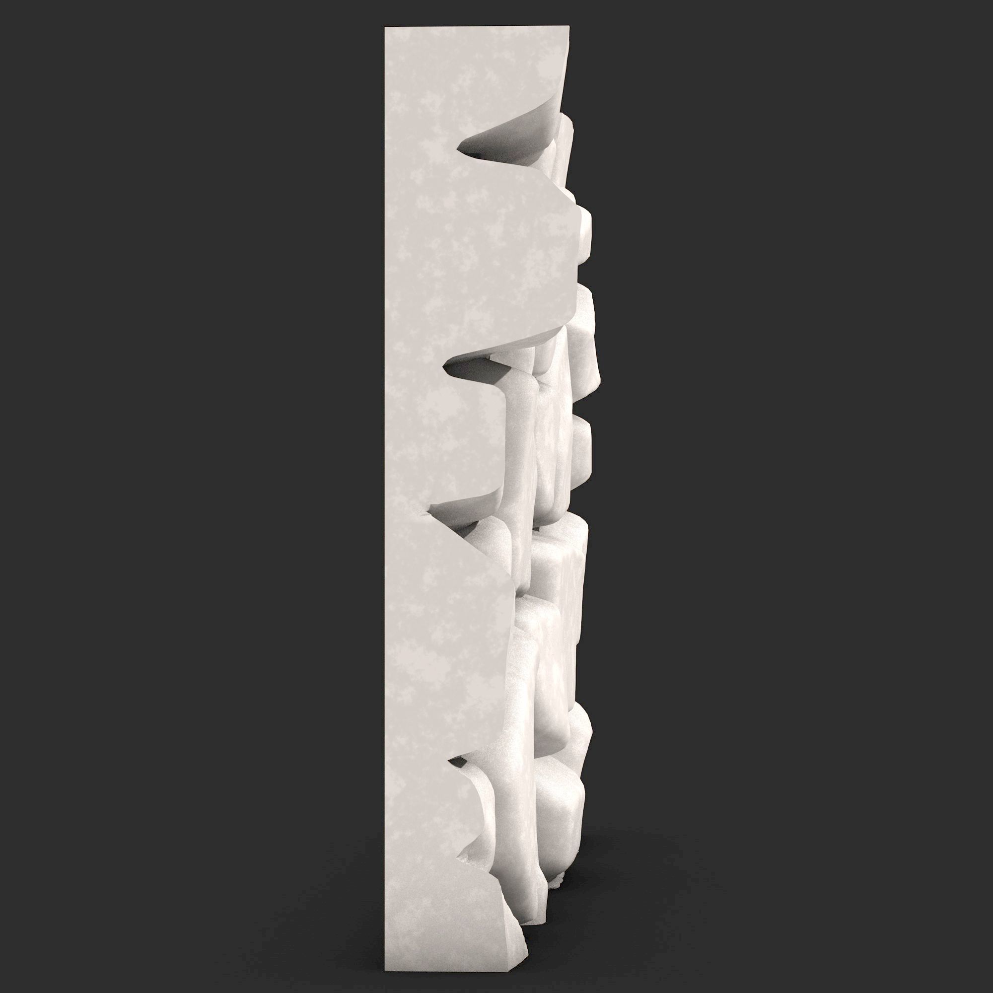 Stone Wall R25 3D print model_2