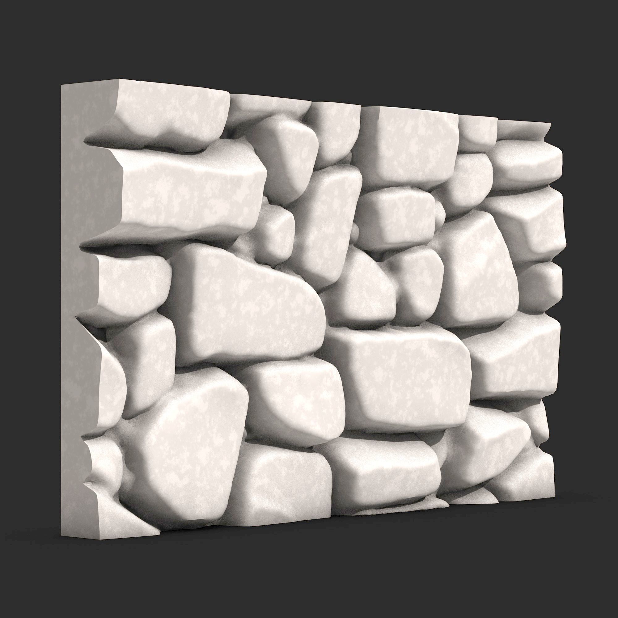 Stone Wall R25 3D print model_1