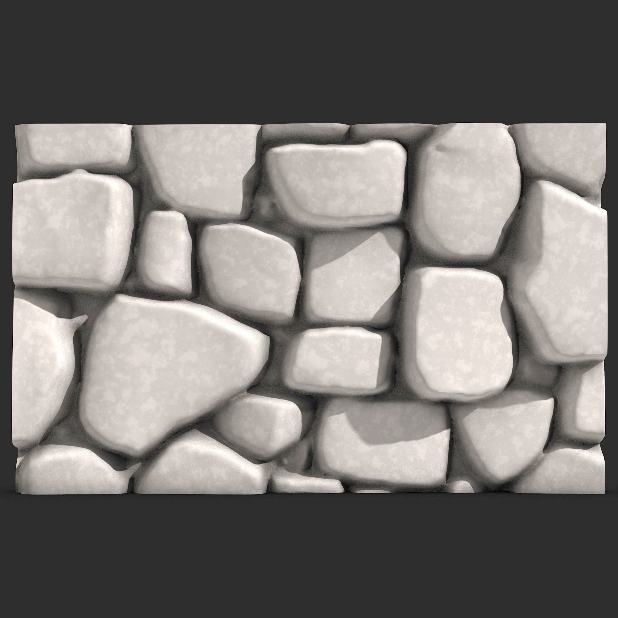 Stone Wall R23 3D print model_4
