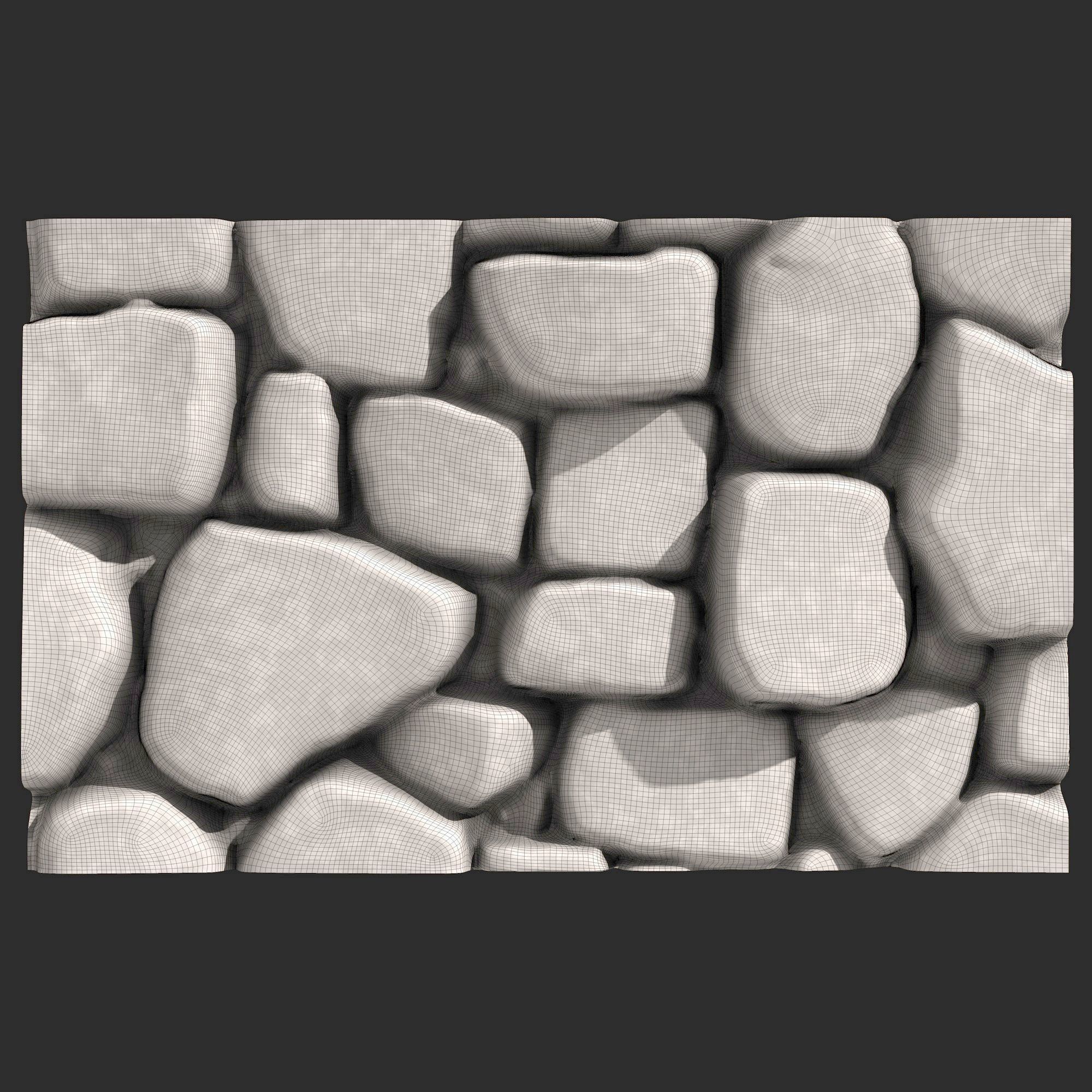 Stone Wall R23 3D print model_5