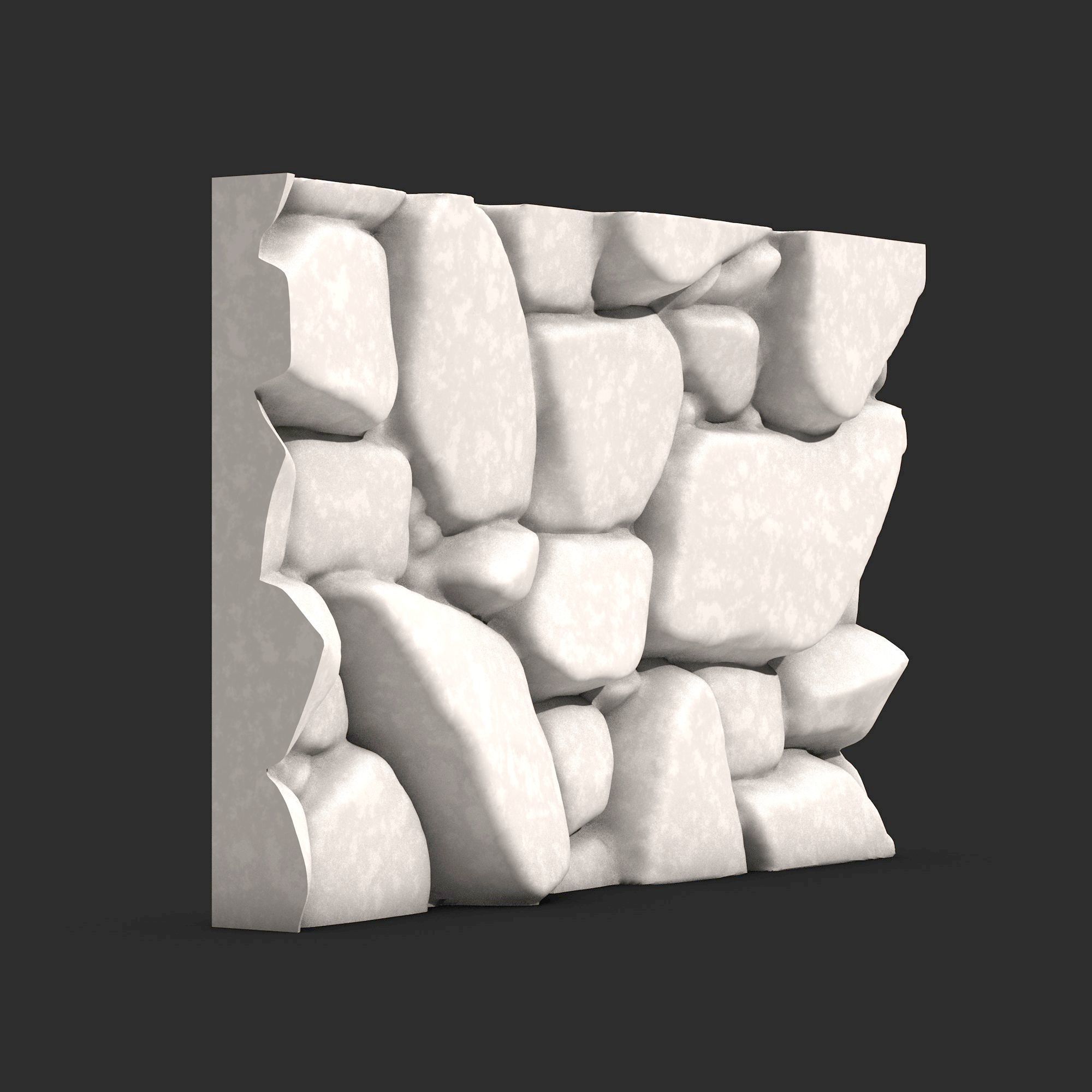 Stone Wall R22 3D print model_1