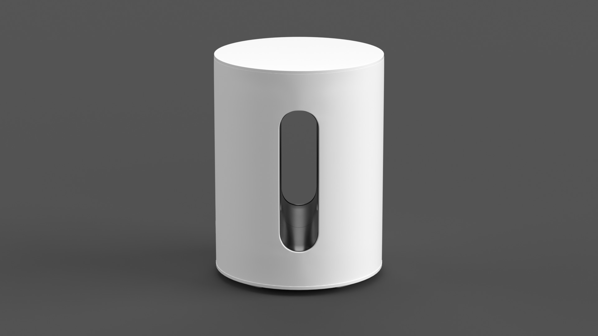 Wireless Subwoofer White Low-poly 3D model_2