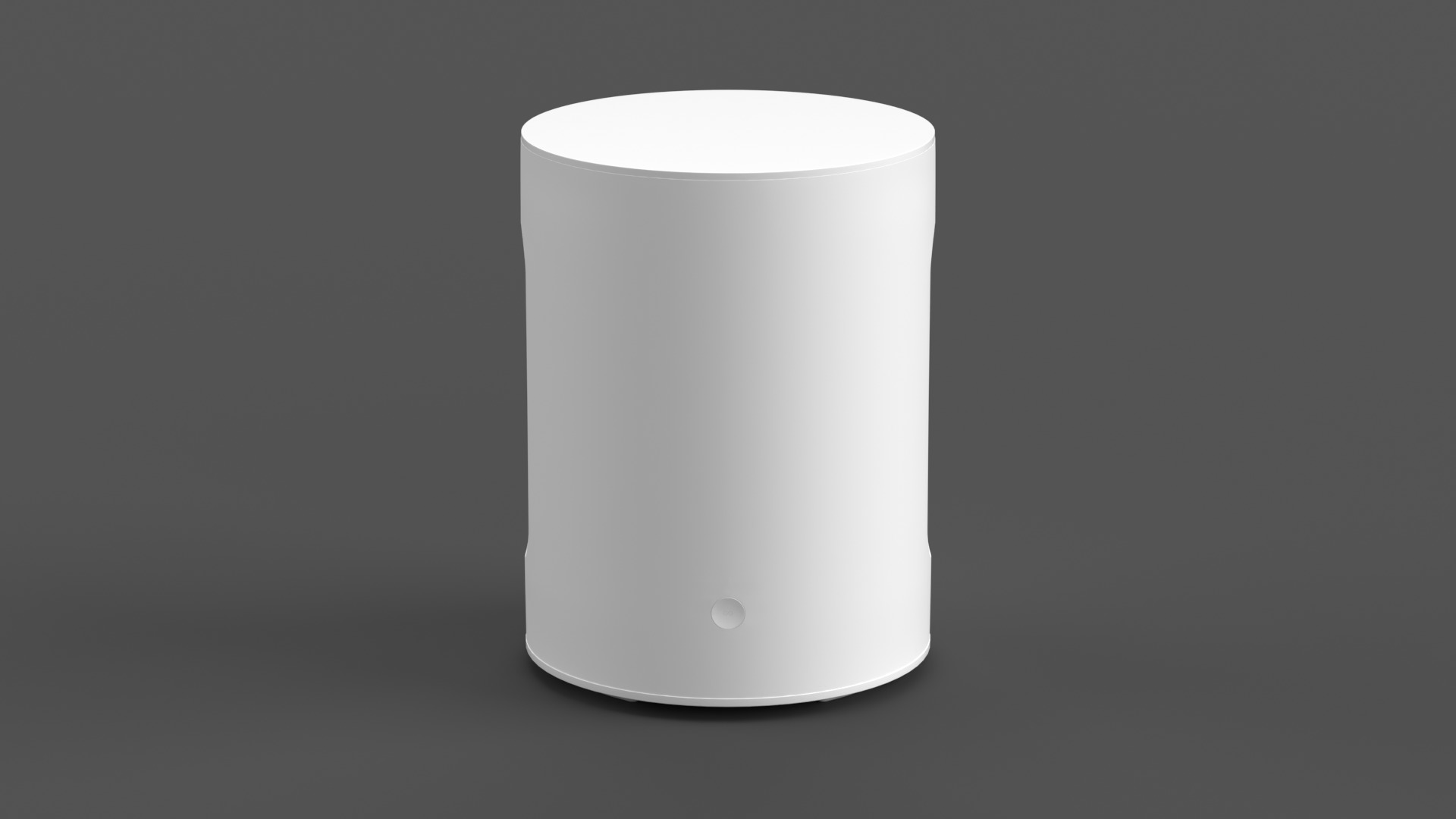Wireless Subwoofer White Low-poly 3D model_1