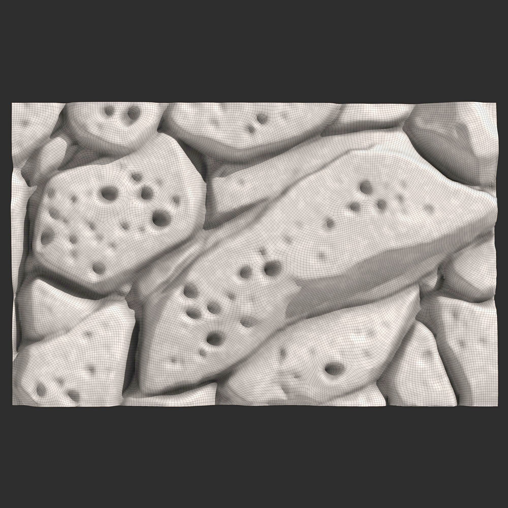 Stone Wall R16 3D print model_5