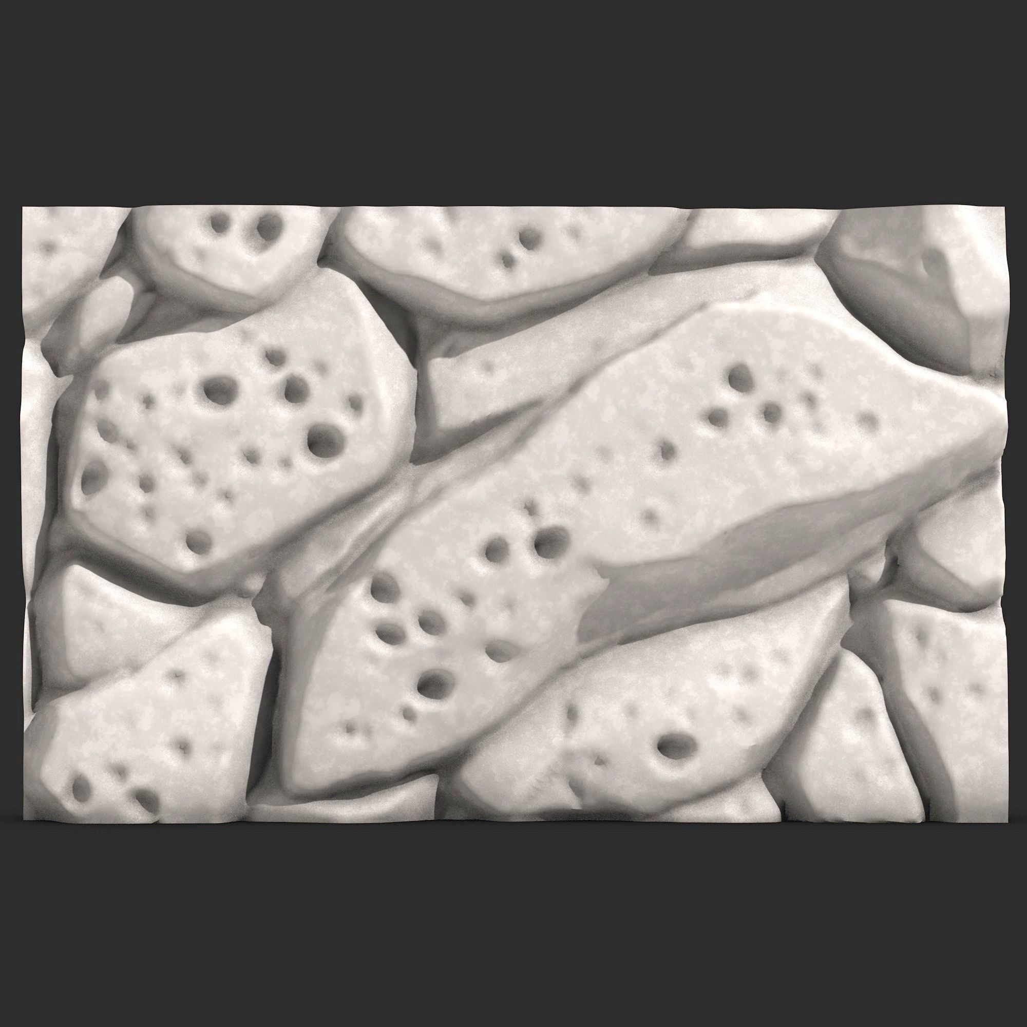 Stone Wall R16 3D print model_1