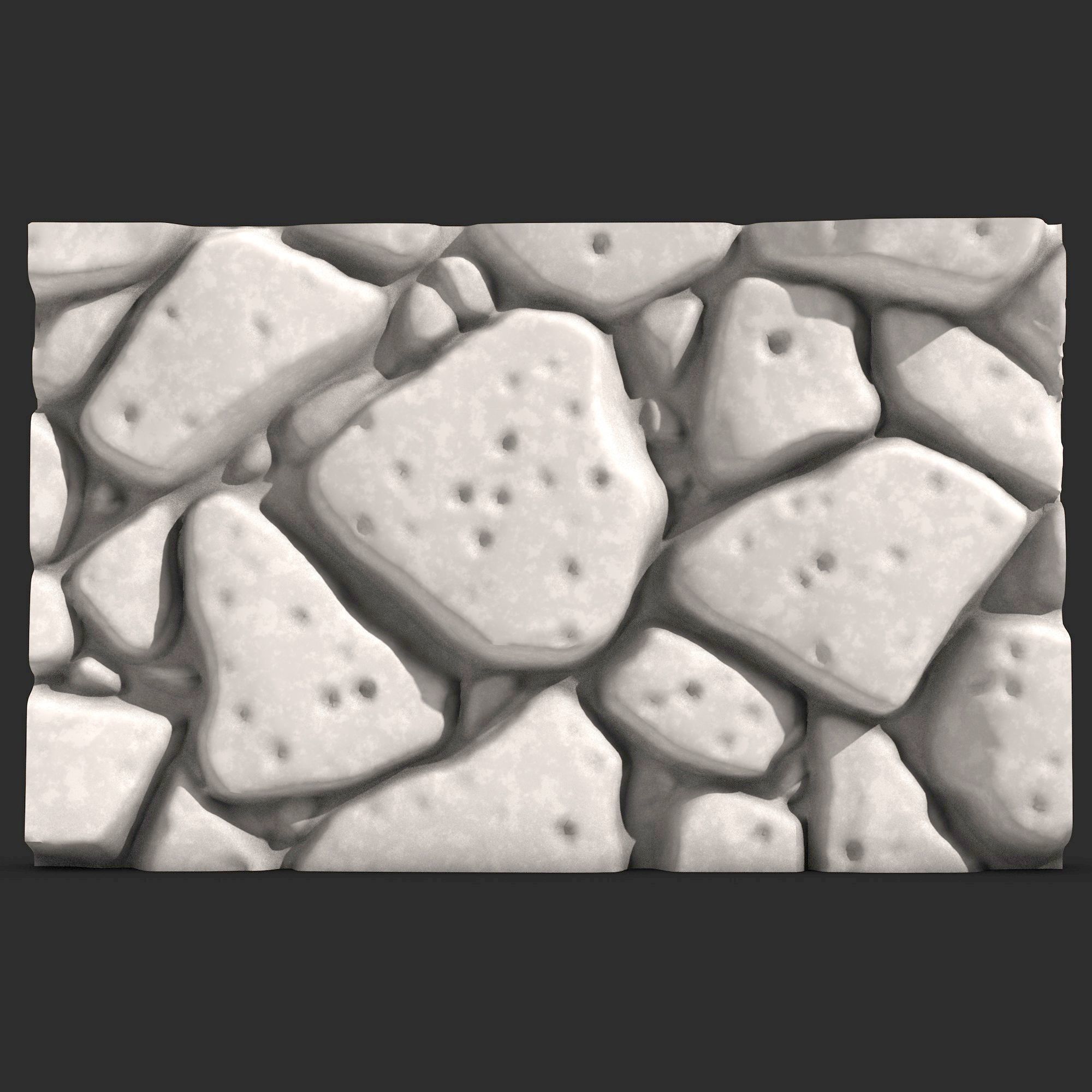 Stone Wall R14 3D print model_1