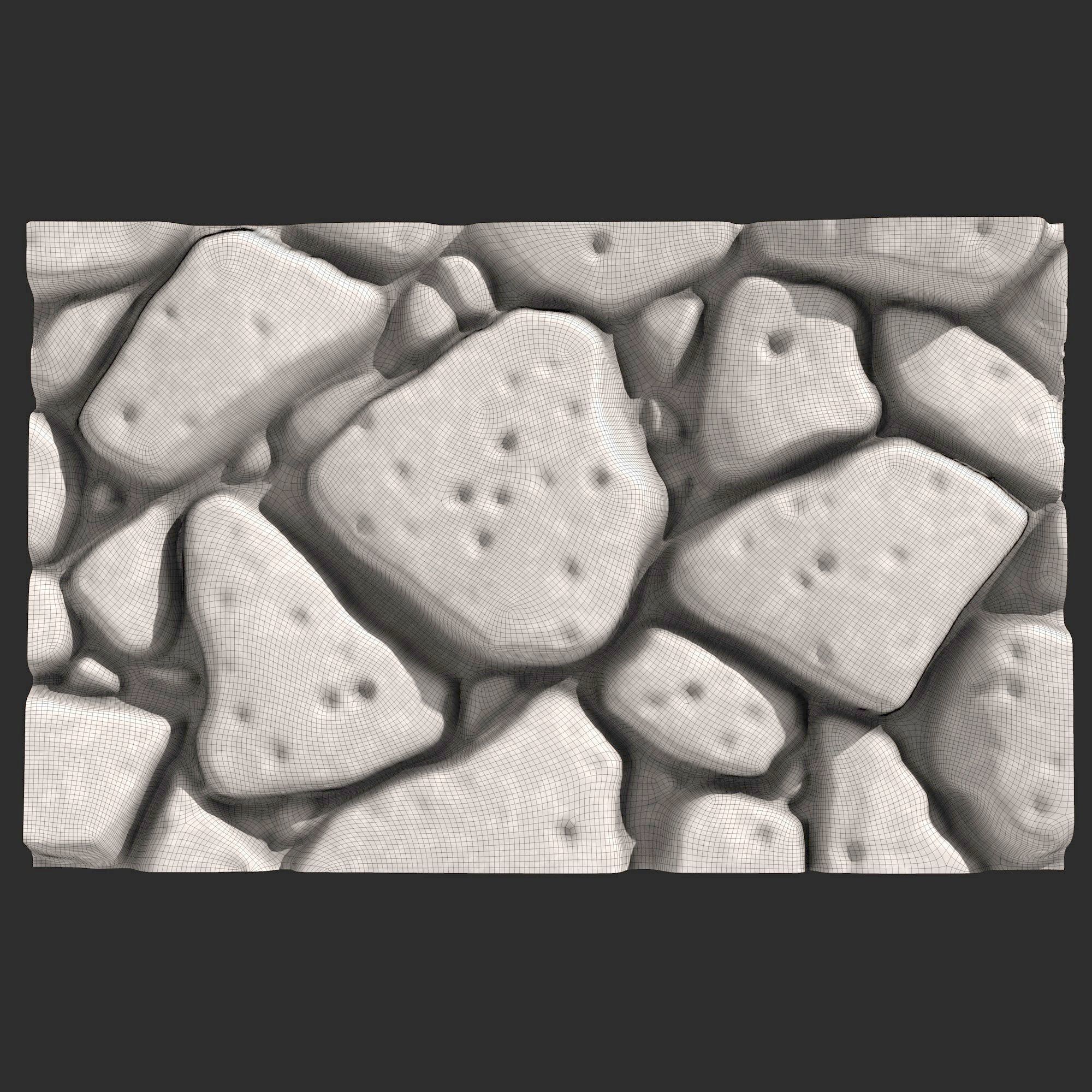 Stone Wall R14 3D print model_5