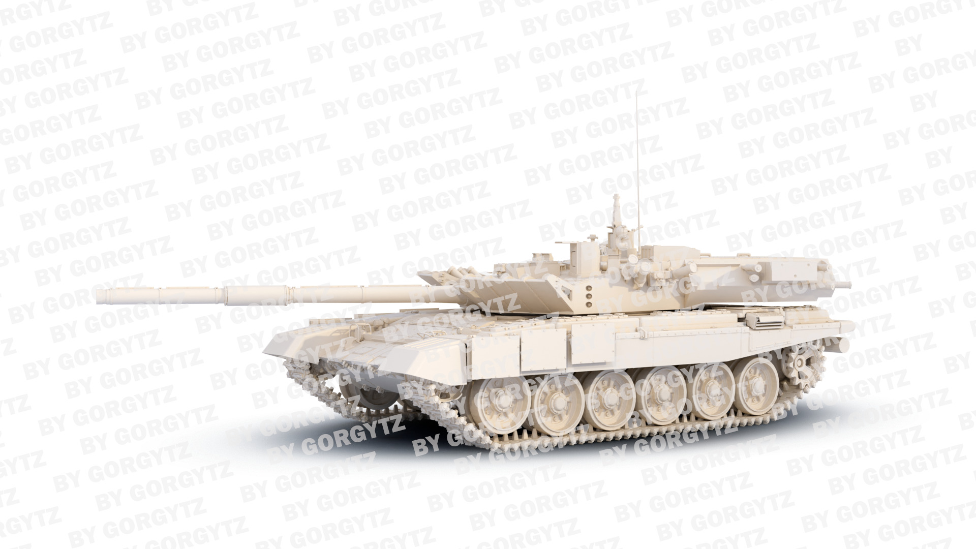 t-90a burlak 3D print model_1