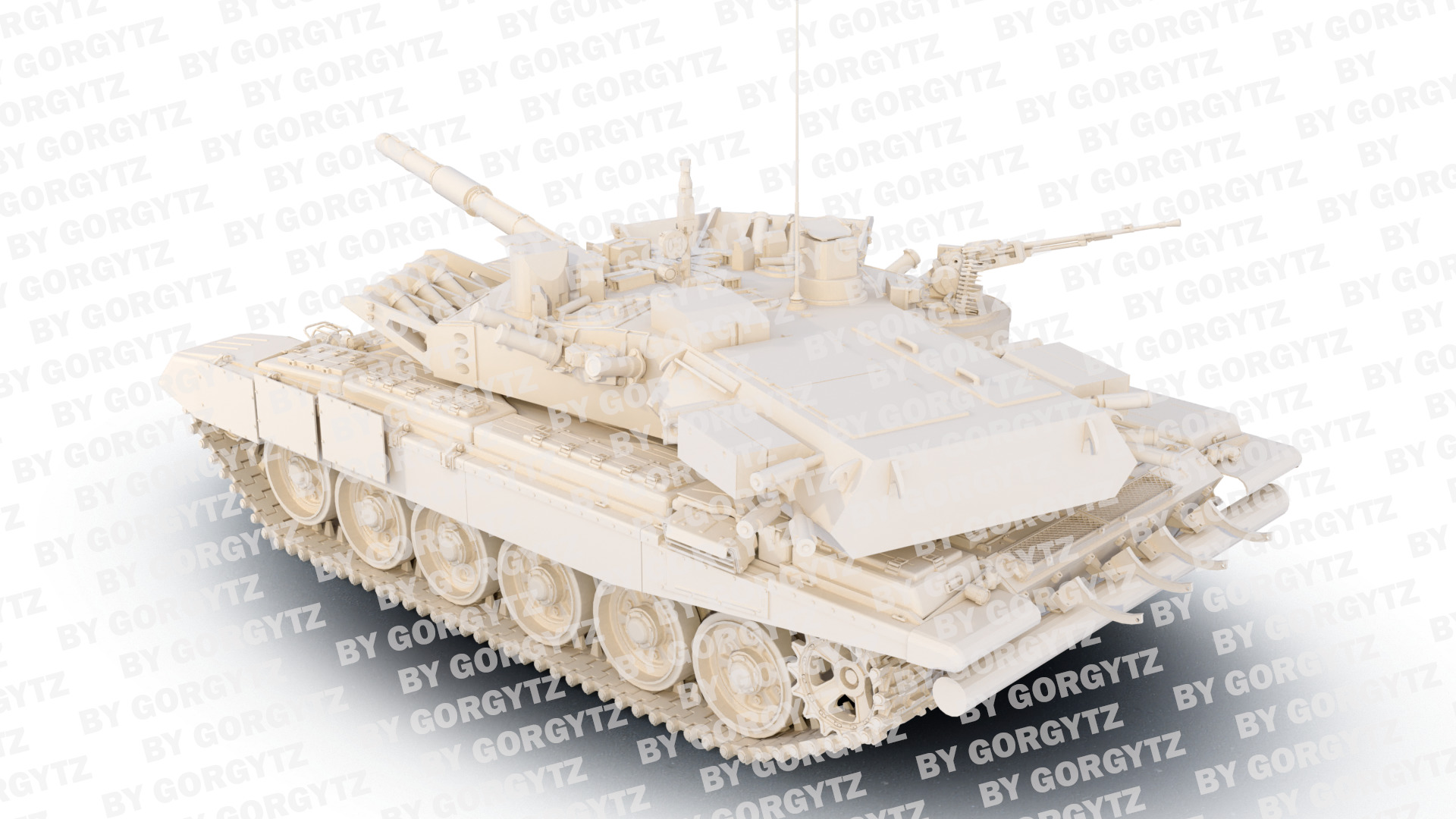 t-90a burlak 3D print model_3