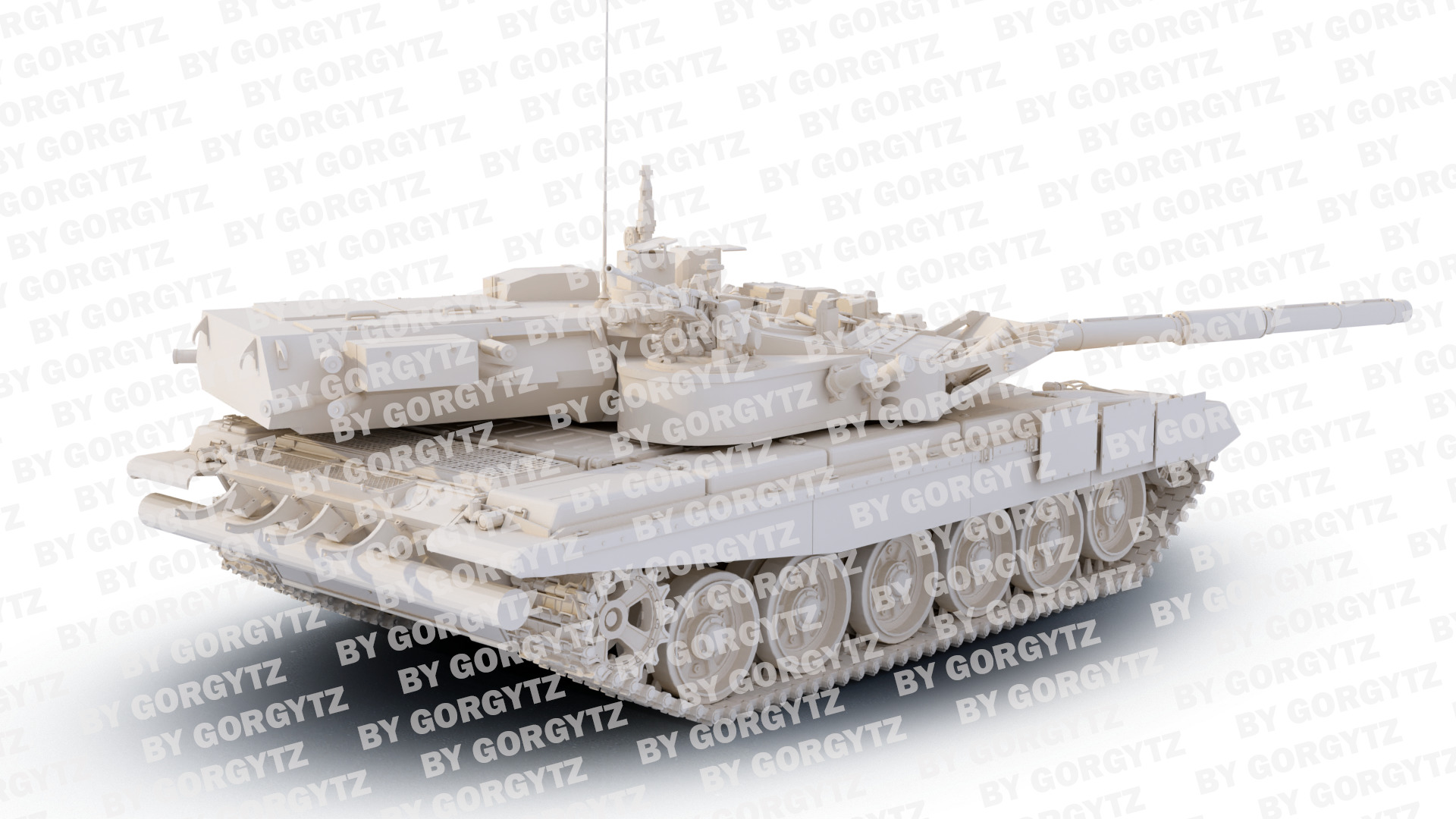 t-90a burlak 3D print model_5