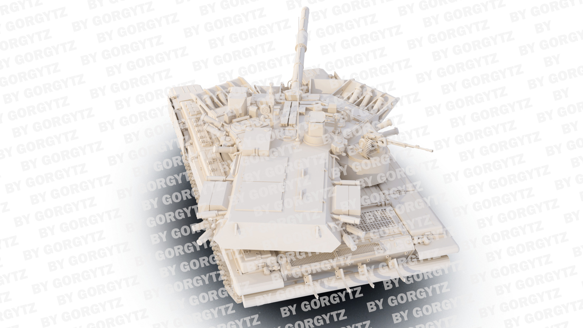 t-90a burlak 3D print model_6