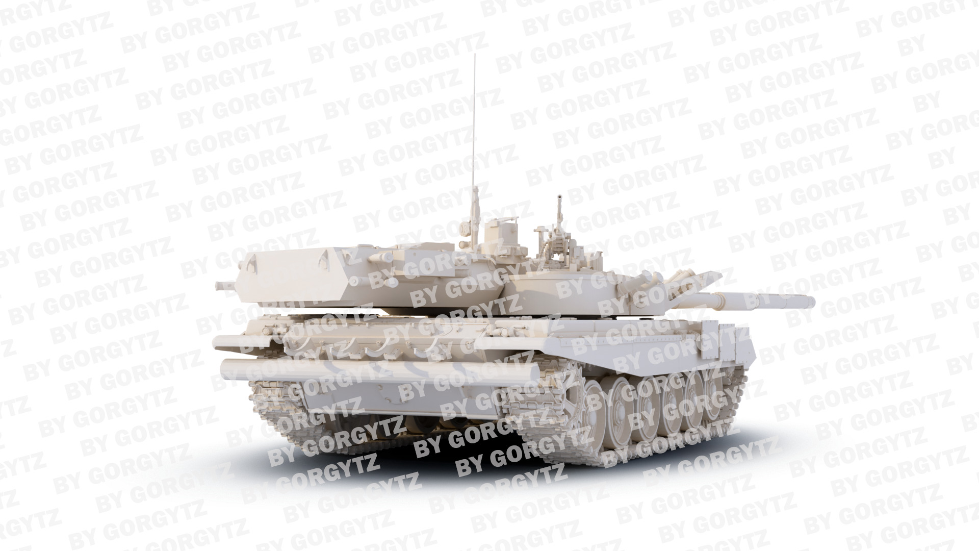 t-90a burlak 3D print model_2