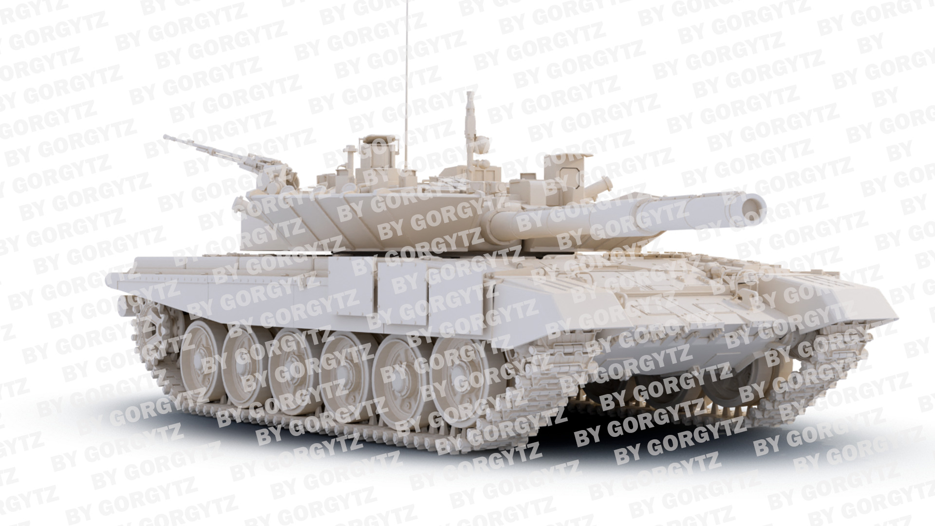 t-90a burlak 3D print model_7