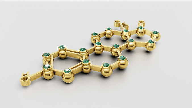3D GOLD DIAMOUND PENDANT  Free 3D print model