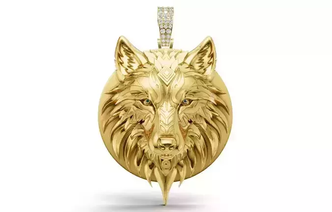 Wolf Head Pendant 