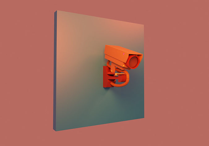 Stylized Surveillance CCTV Low-poly 3D model