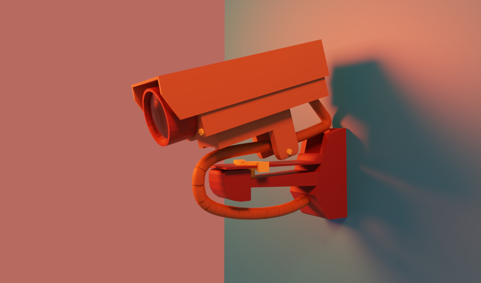 Stylized Surveillance CCTV Low-poly 3D model_1