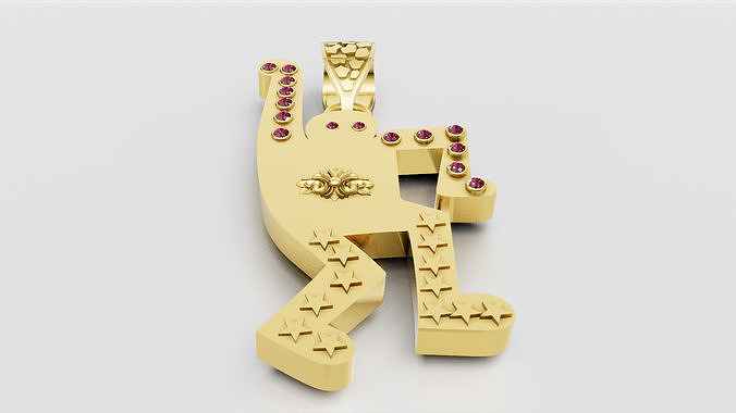Men Funny Dance Pendant 3D Printable Model  3D print model