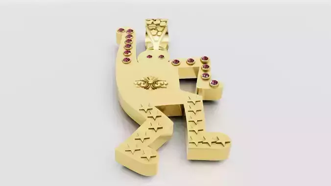 Men Funny Dance Pendant 3D Printable Model 