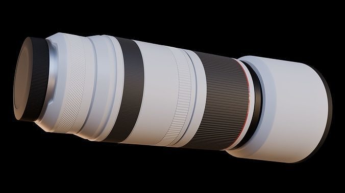 100-500mm Telephoto Zoom Lens 3D model