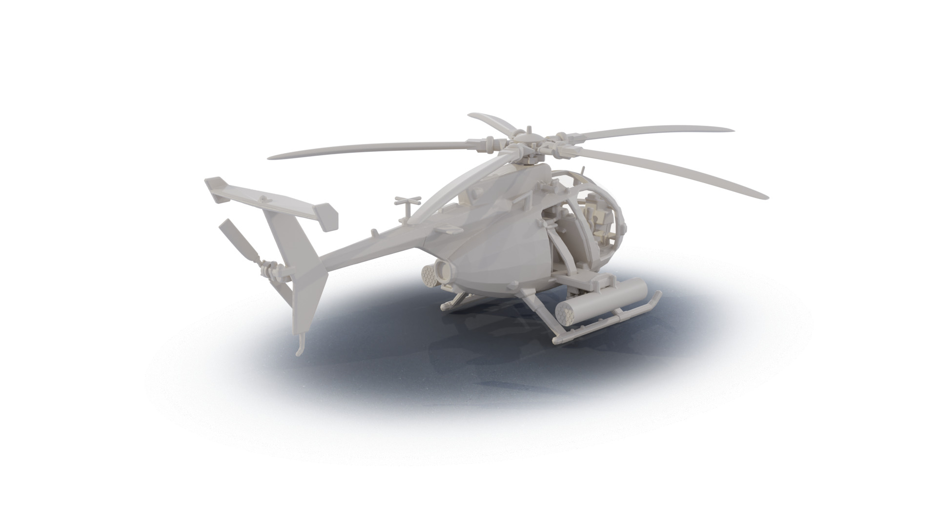 AH-6C Little Bird 3D print model_4
