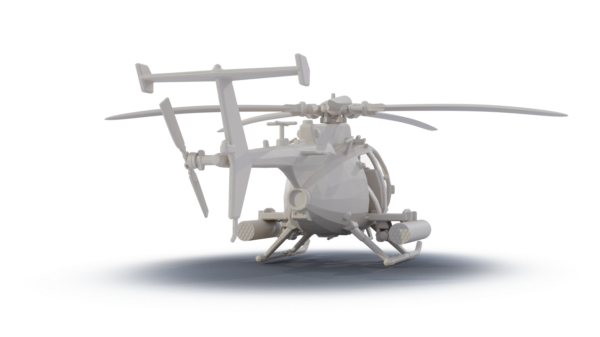 AH-6C Little Bird 3D print model_6