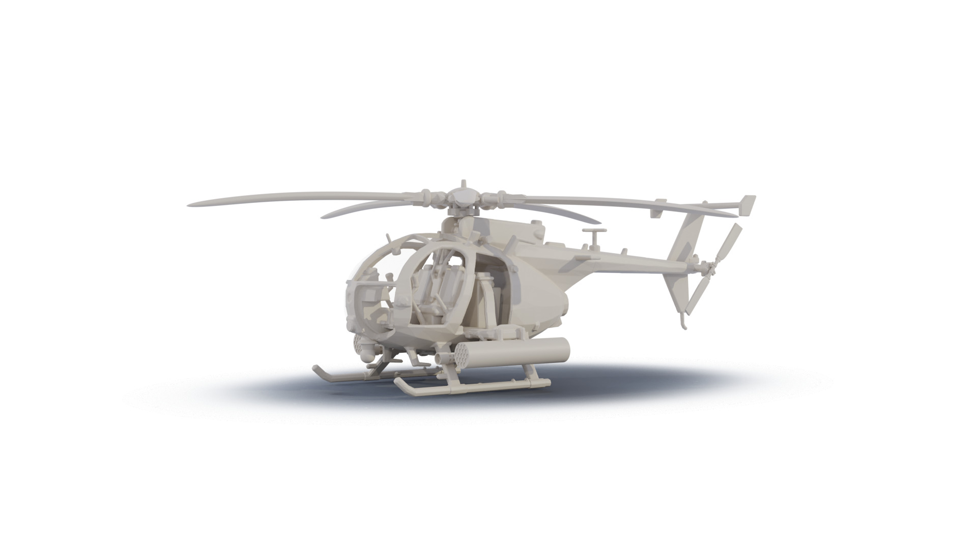 AH-6C Little Bird 3D print model_8