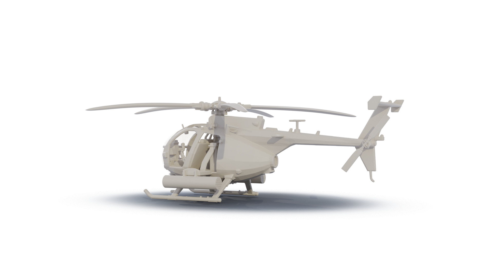 AH-6C Little Bird 3D print model_3