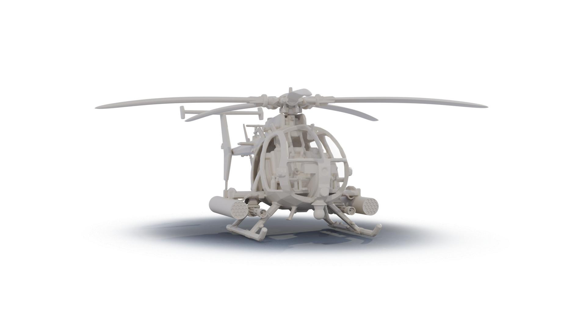 AH-6C Little Bird 3D print model_2