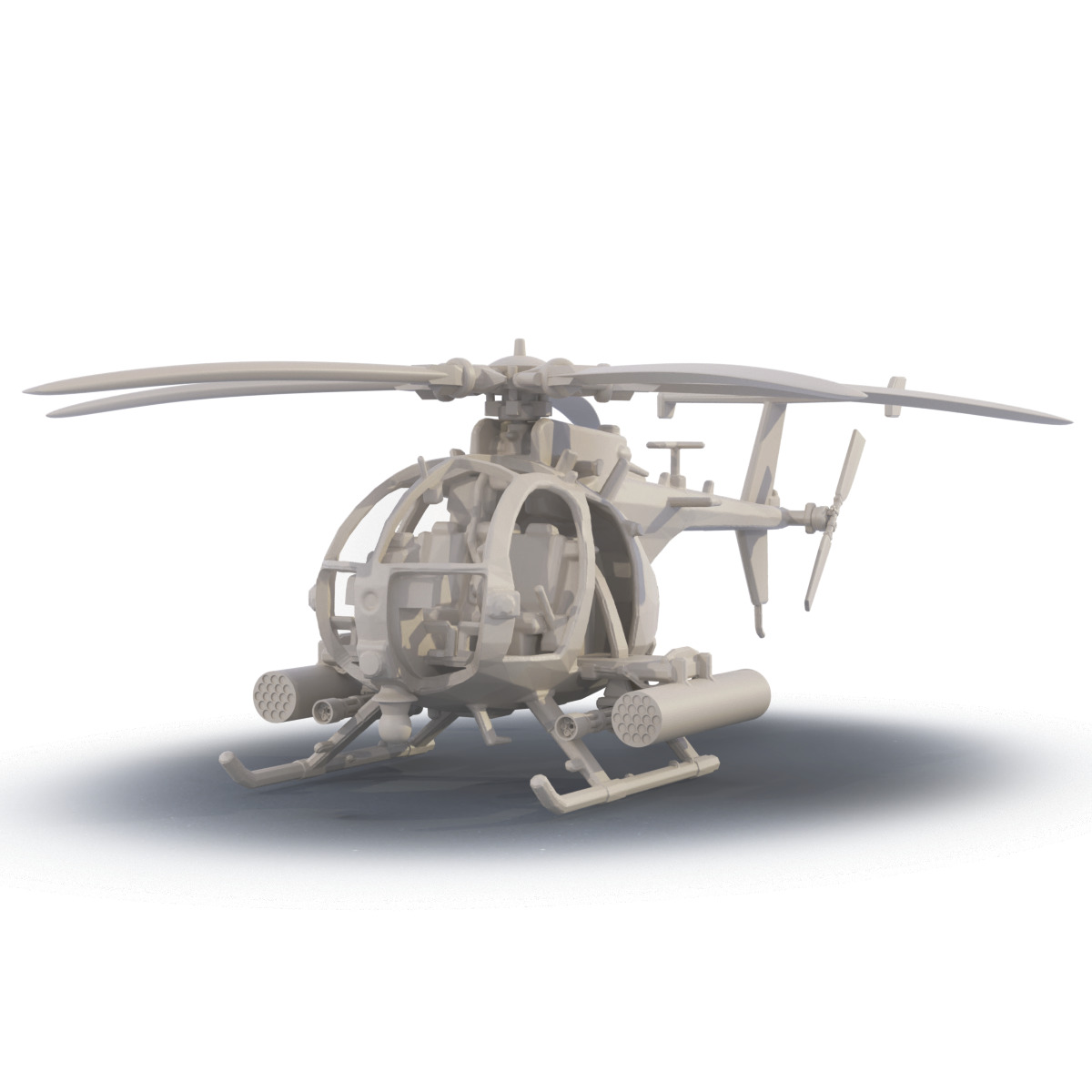 AH-6C Little Bird 3D print model_1