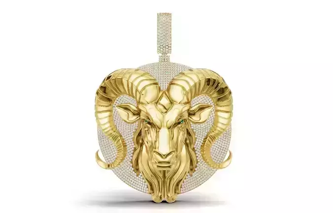 Luxury goat face Pendant 