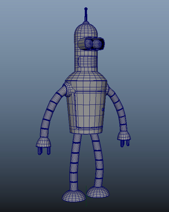 Bender 3D Model Low-poly 3D model_7