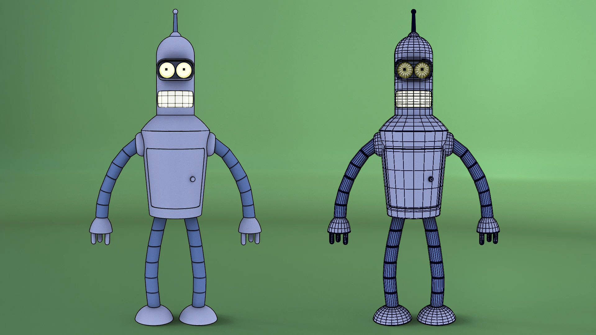 Bender 3D Model Low-poly 3D model_5