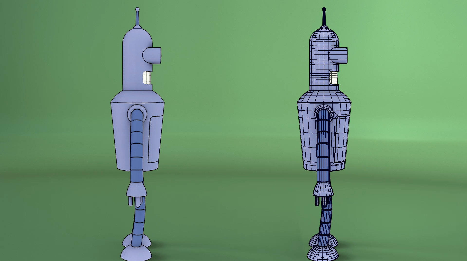 Bender 3D Model Low-poly 3D model_6