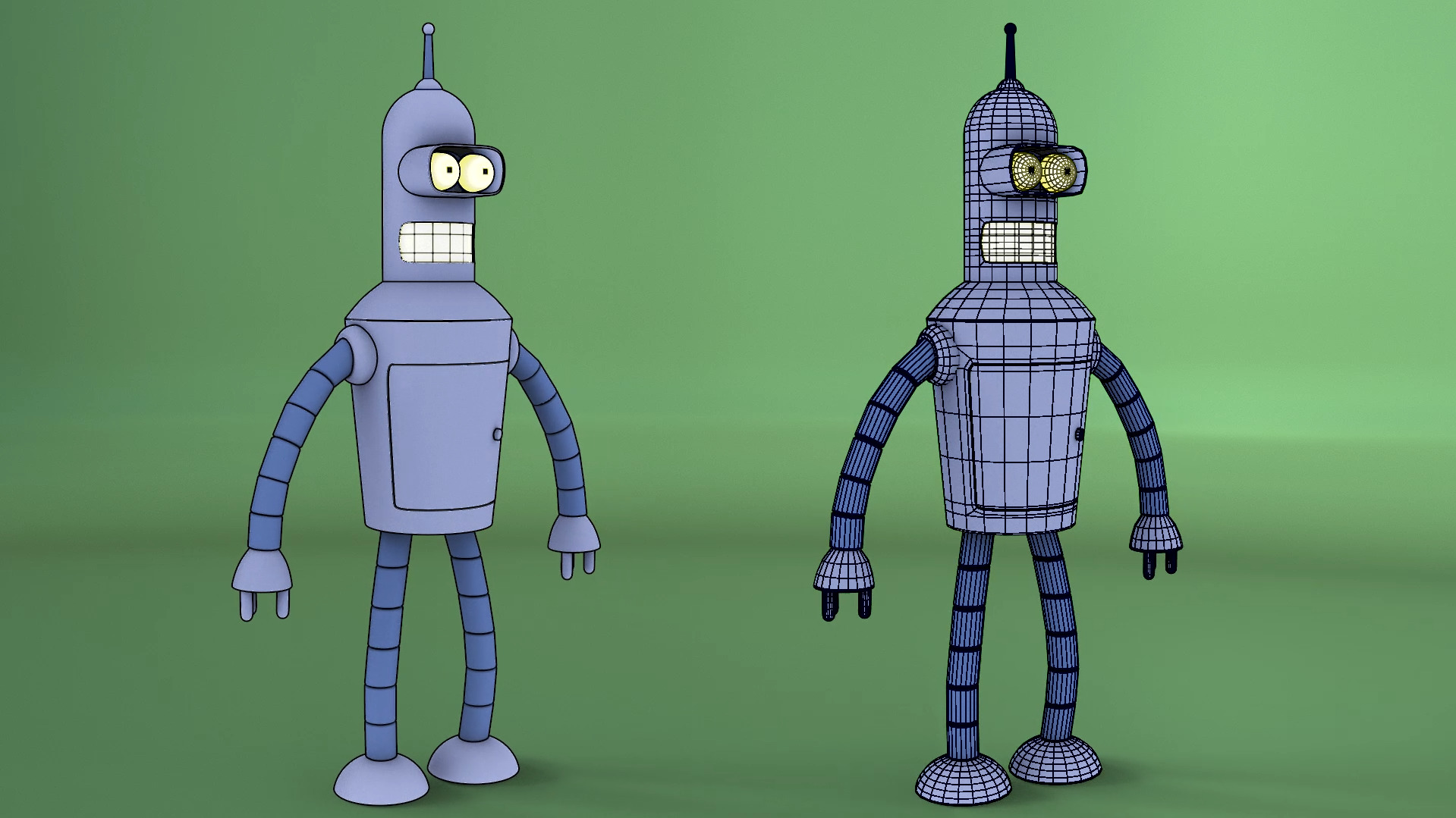 Bender 3D Model Low-poly 3D model_3