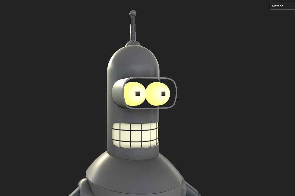 Bender 3D Model Low-poly 3D model_2