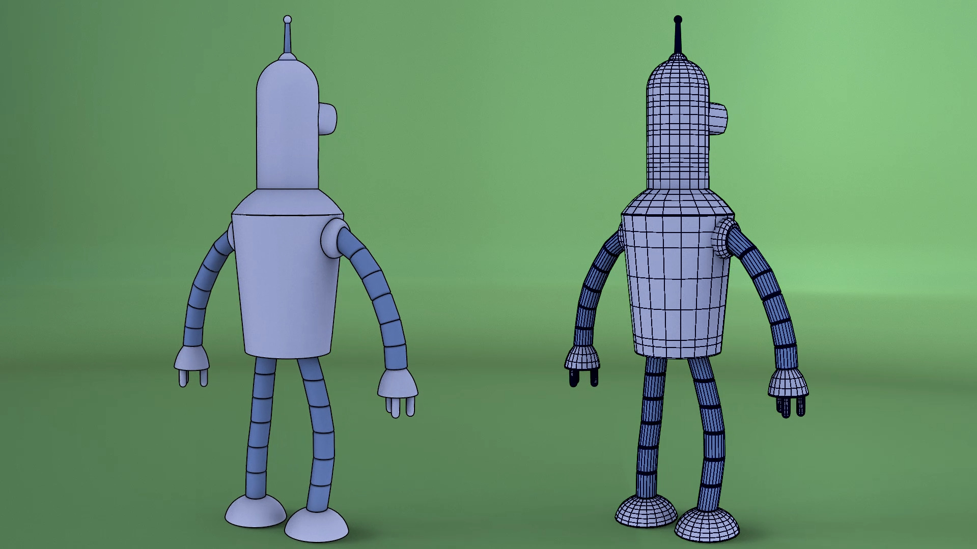 Bender 3D Model Low-poly 3D model_4