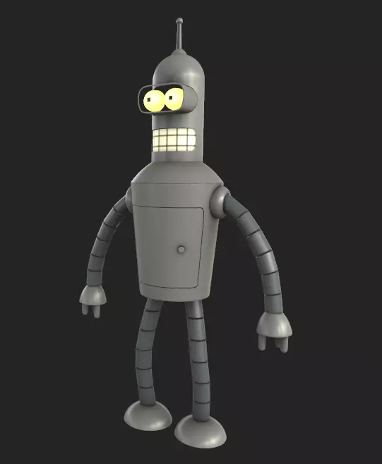 Bender 3D Model Low-poly 3D model_0