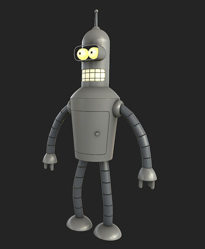 Bender 3D Model Low-poly 3D model