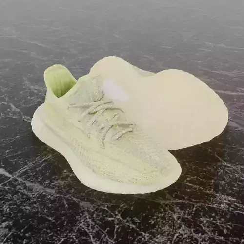 ADIDAS YEEZY BOOST 350 V2 GREEN GLOW 3D SHOES Low-poly 3D model