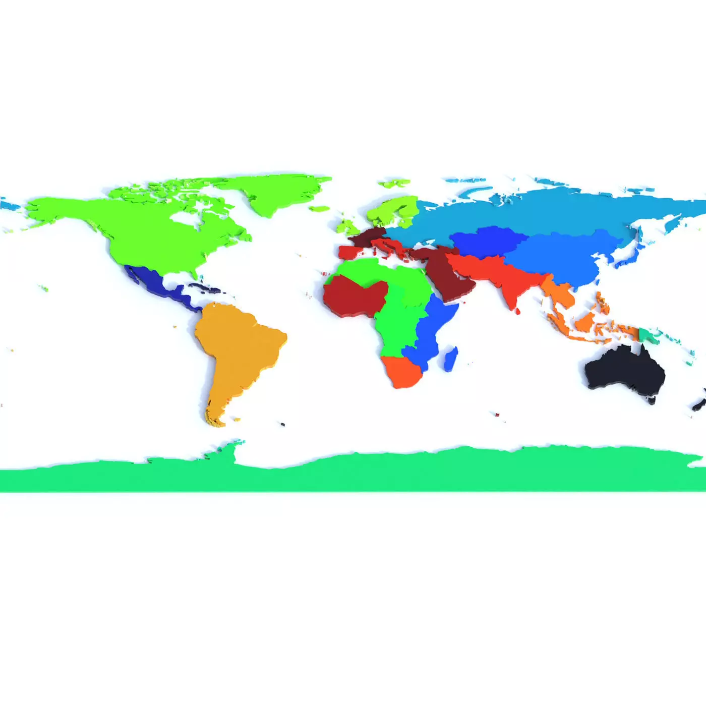 Regions Offset Map Low-poly 3D model
