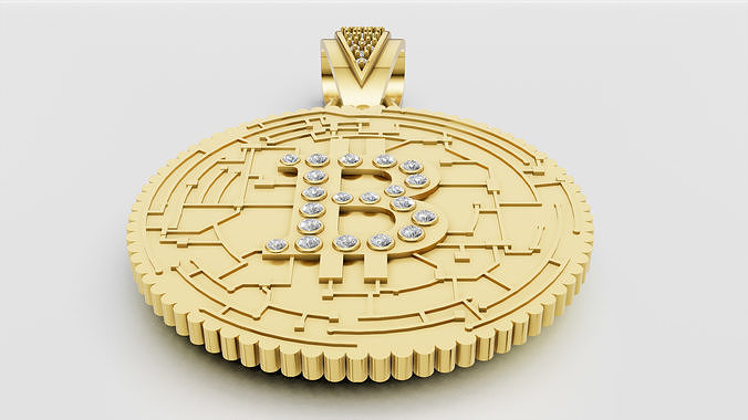ROUND GOLD  B  PENDANT  3D print model