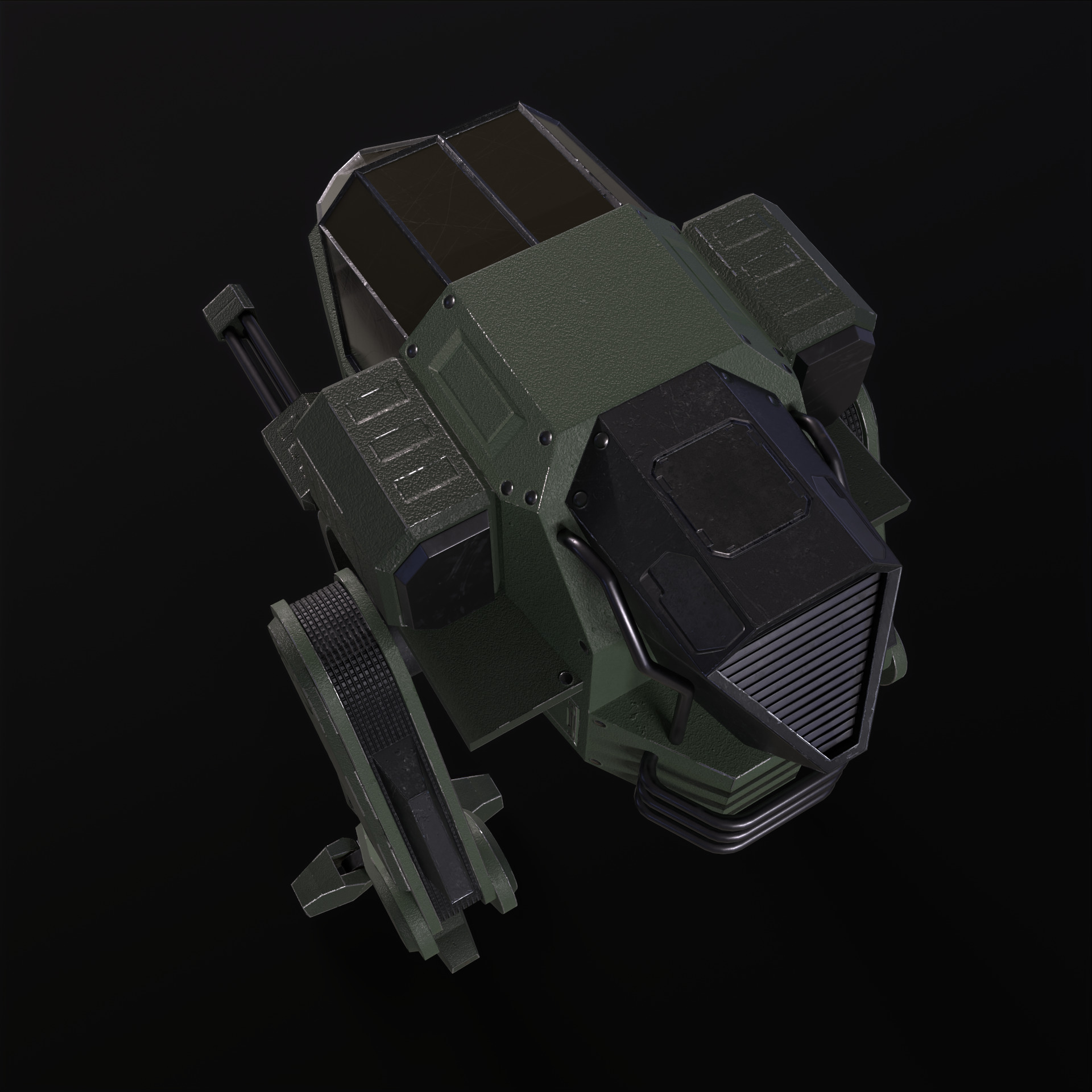 Military Mech PBR Low-poly 3D model_18