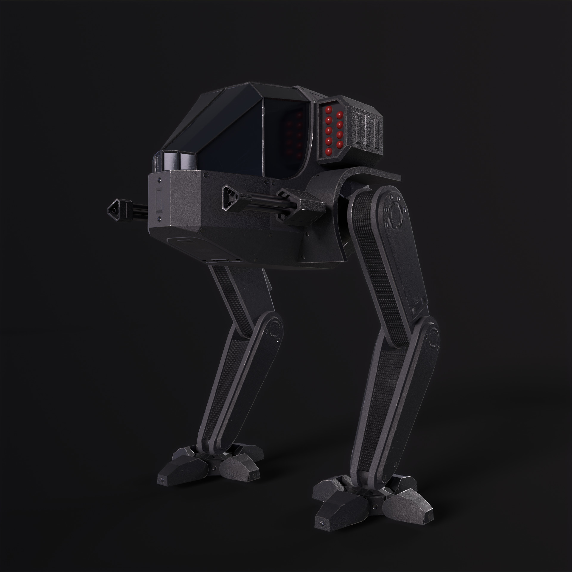 Military Mech PBR Low-poly 3D model_19