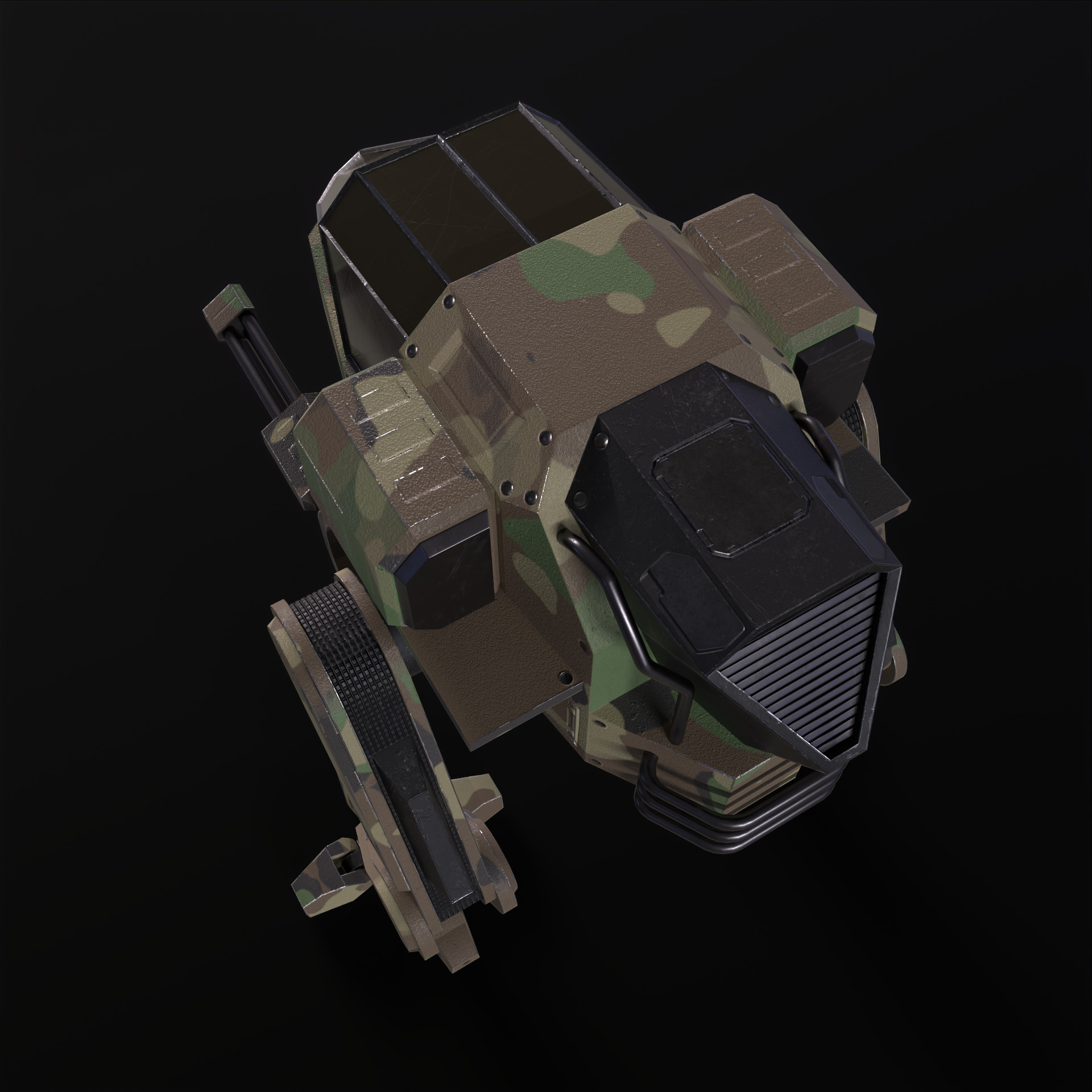 Military Mech PBR Low-poly 3D model_30