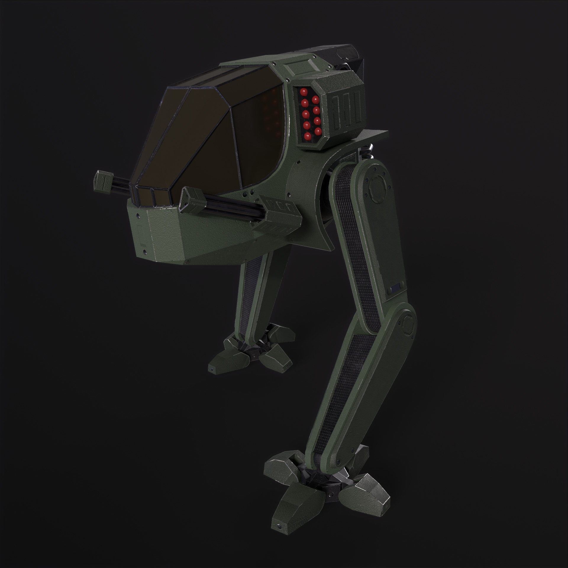 Military Mech PBR Low-poly 3D model_38