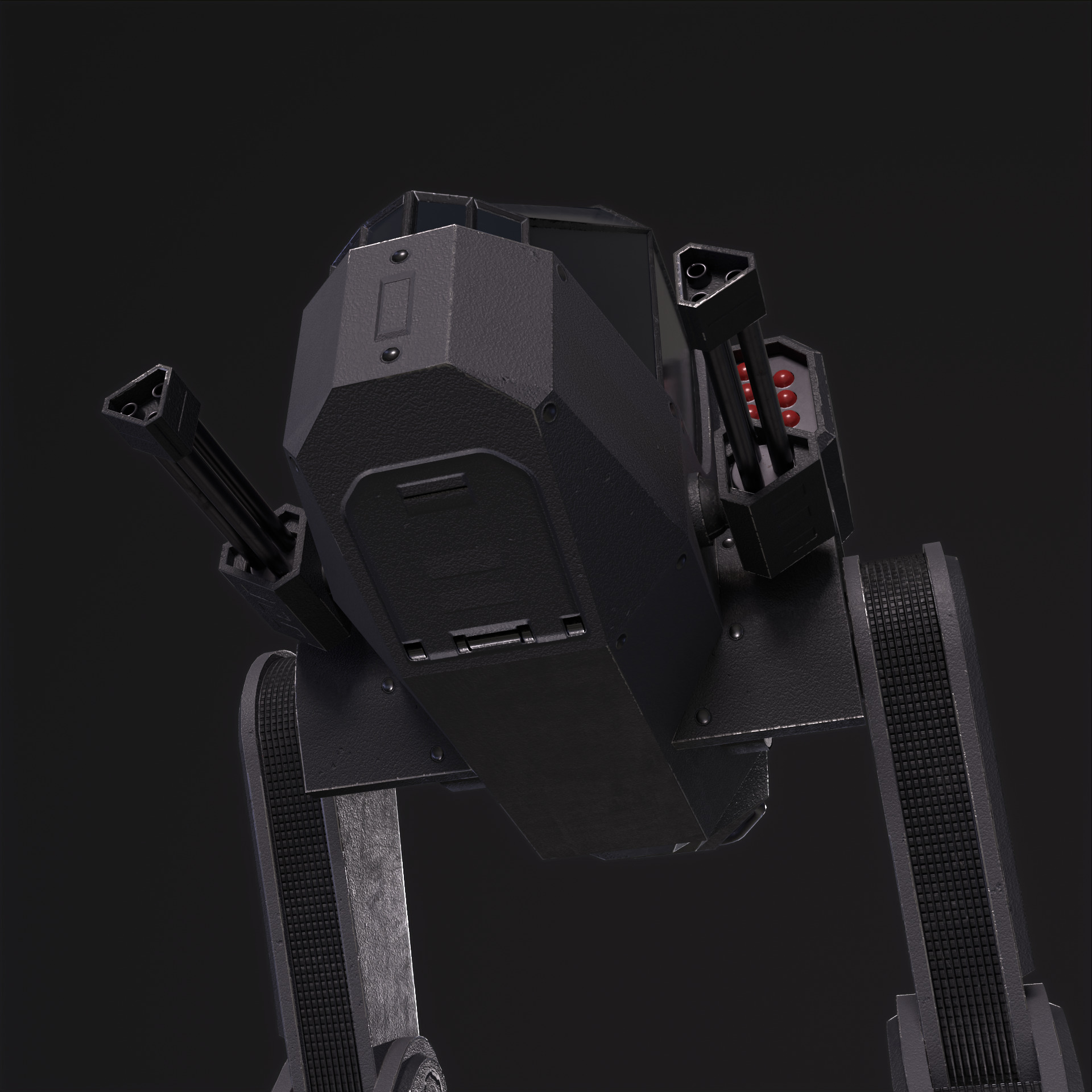 Military Mech PBR Low-poly 3D model_23