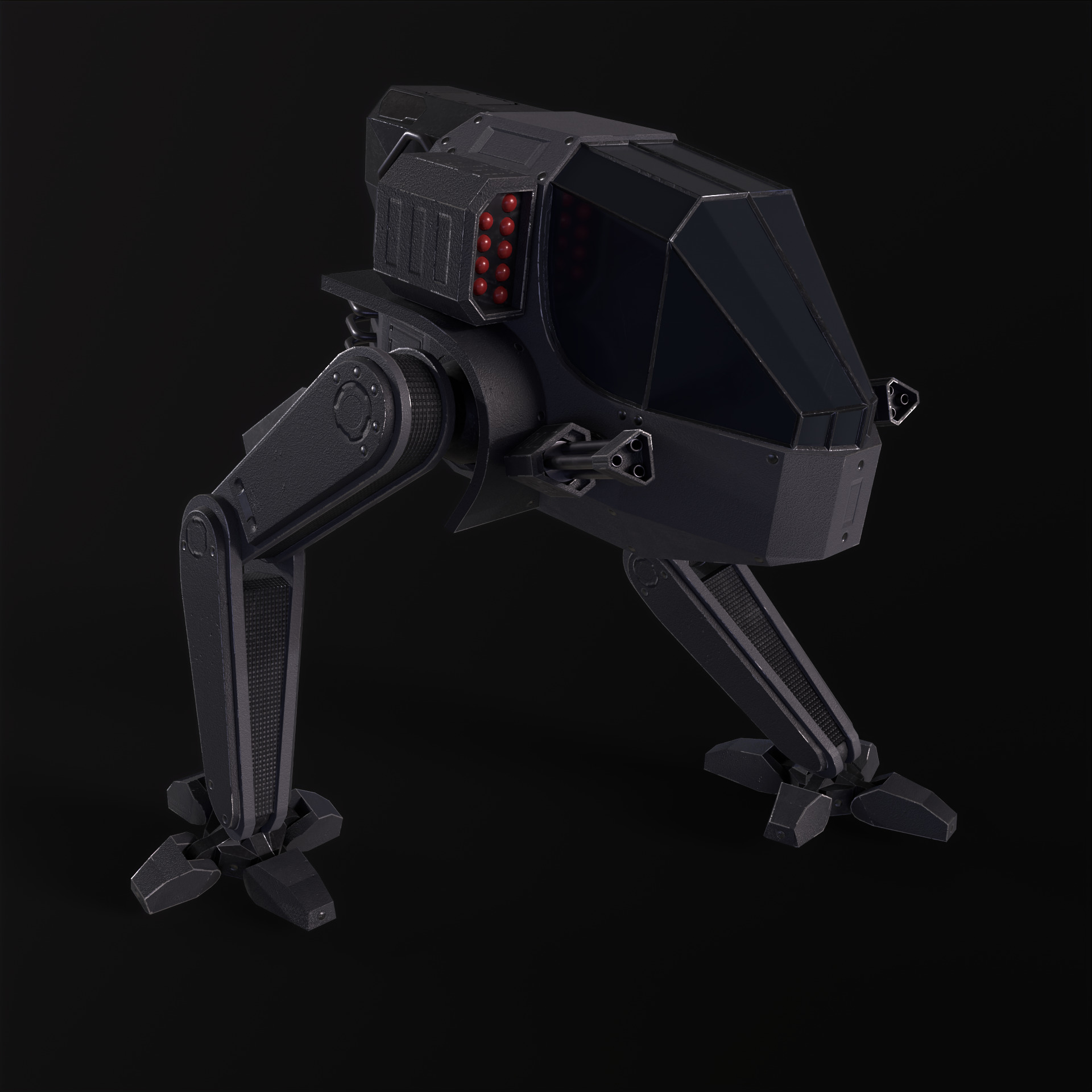 Military Mech PBR Low-poly 3D model_40