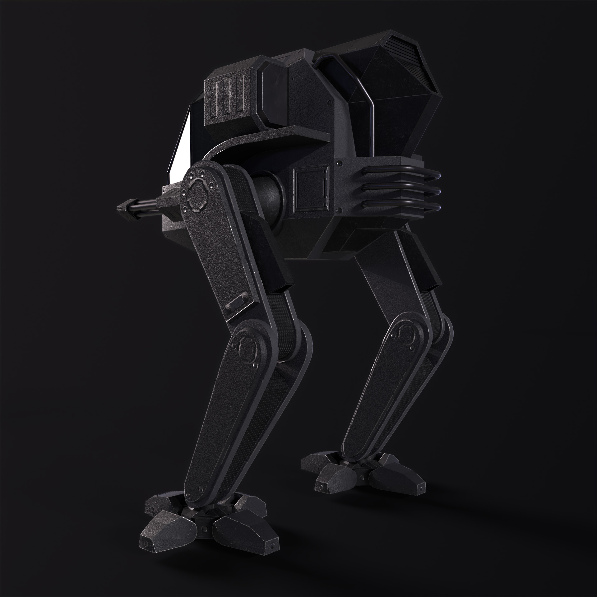 Military Mech PBR Low-poly 3D model_20